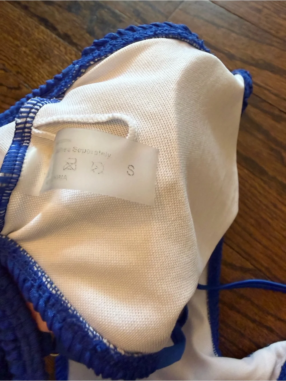 Cobalt Blue Textured Bikini Top
